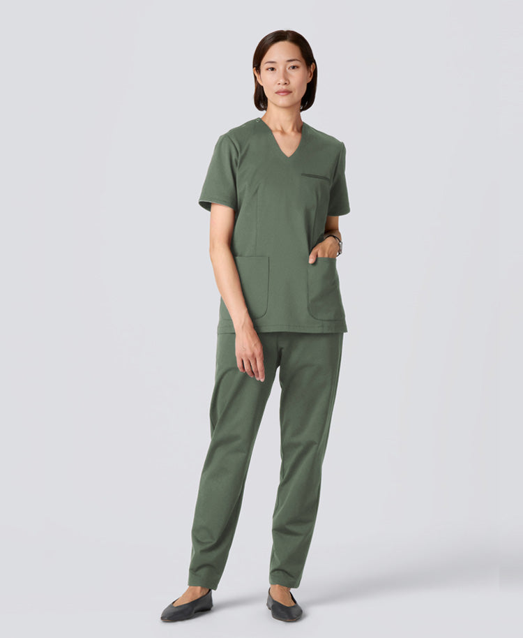 Womens:LUXE Silky Shine Scrub Pants