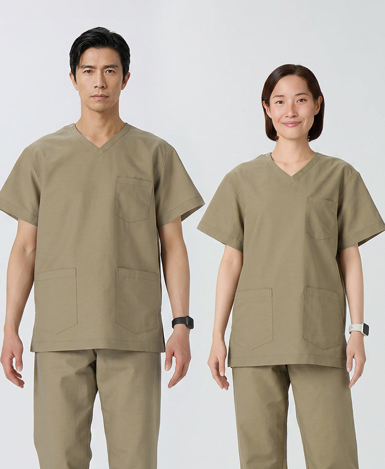 Unisex:Scrub tops AIR LINEN LIKE