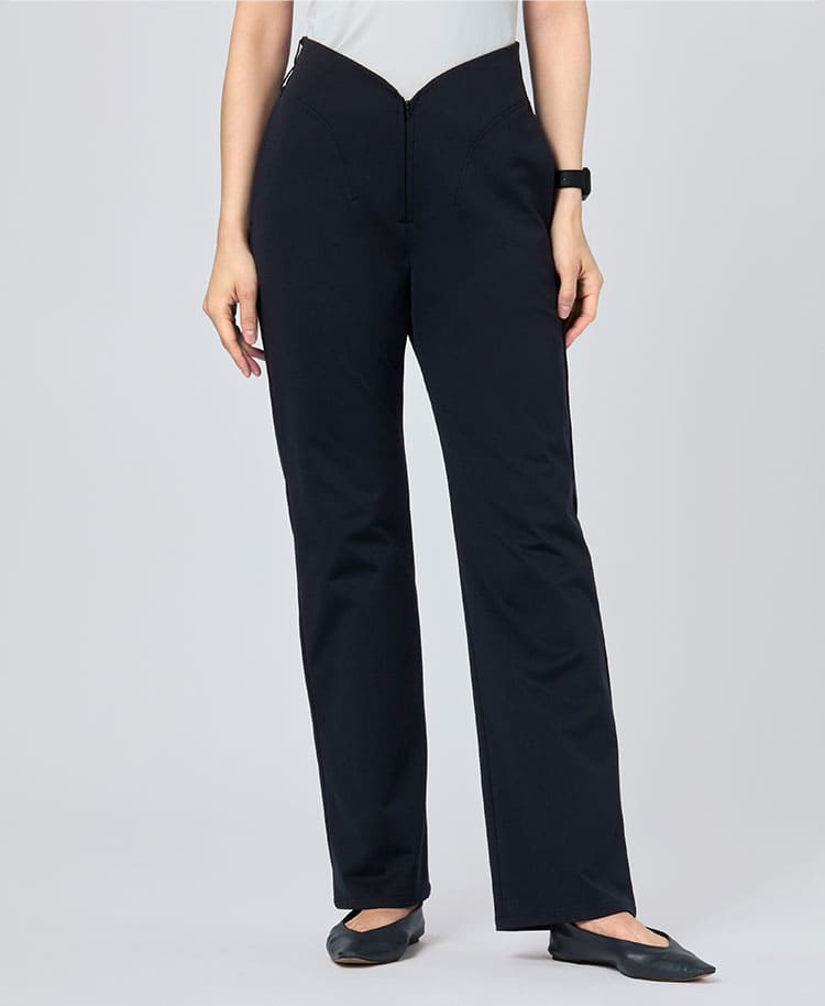 Womens:LUXE Silky Shine Curved Scrub Pants