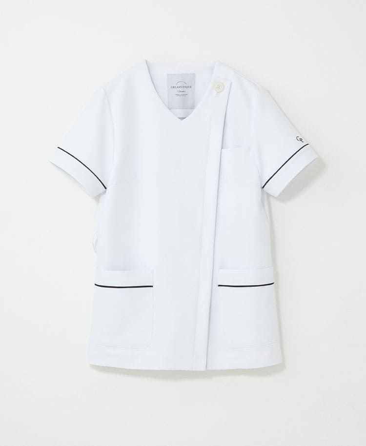 GELATO PIQUE&Classico:Piping scrub tops #color_White_end