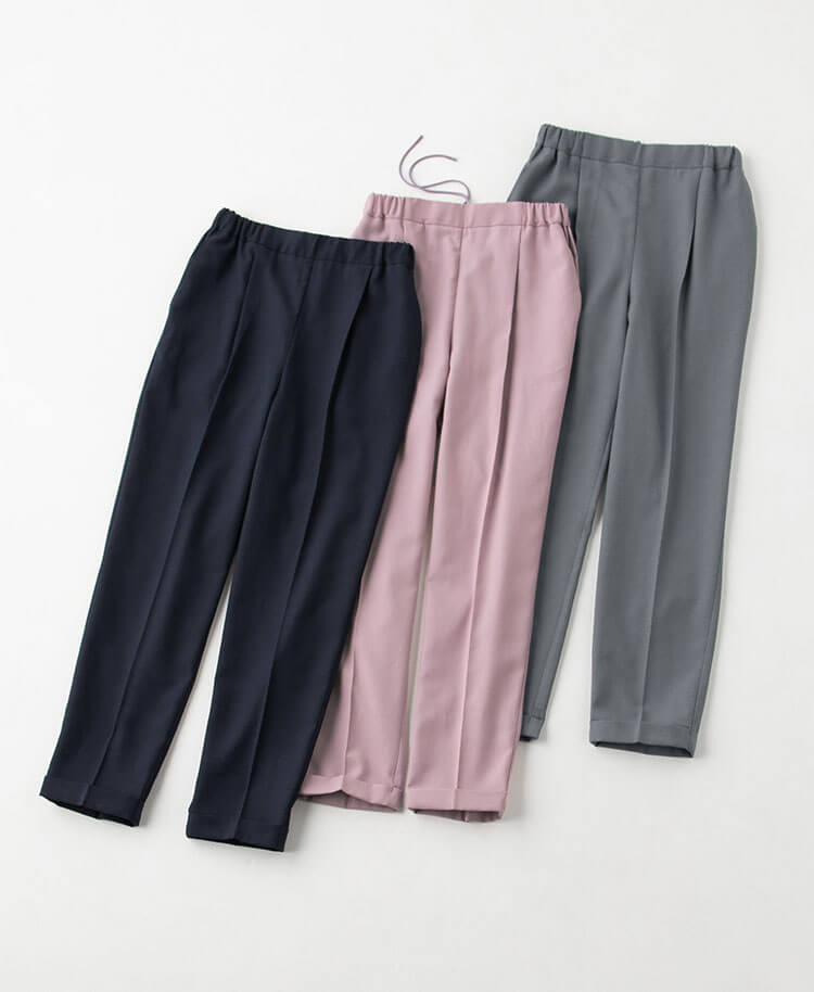 Lautashi Classico Linen cotton blend scrub pants