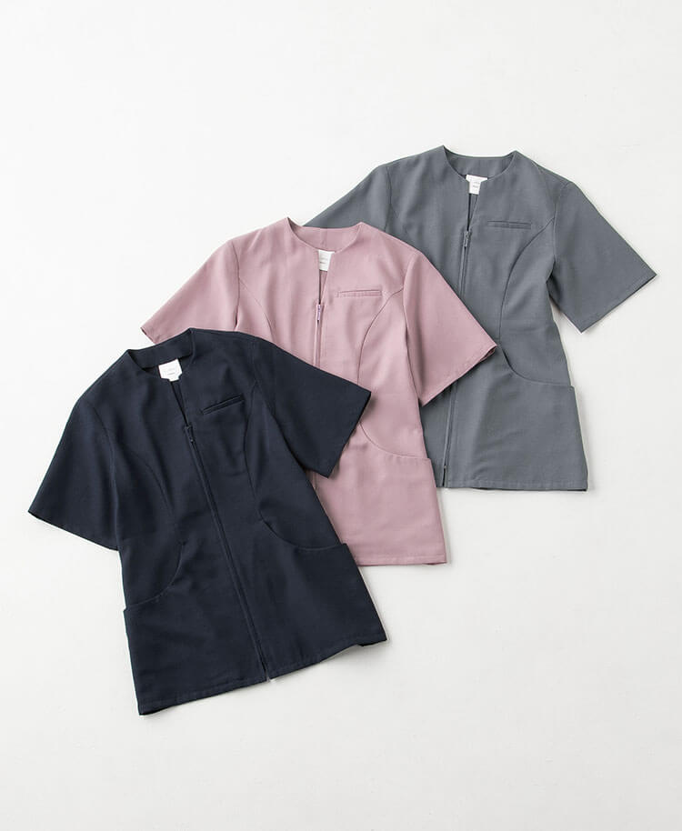 Lautashi Classico Linen cotton blend scrub tops