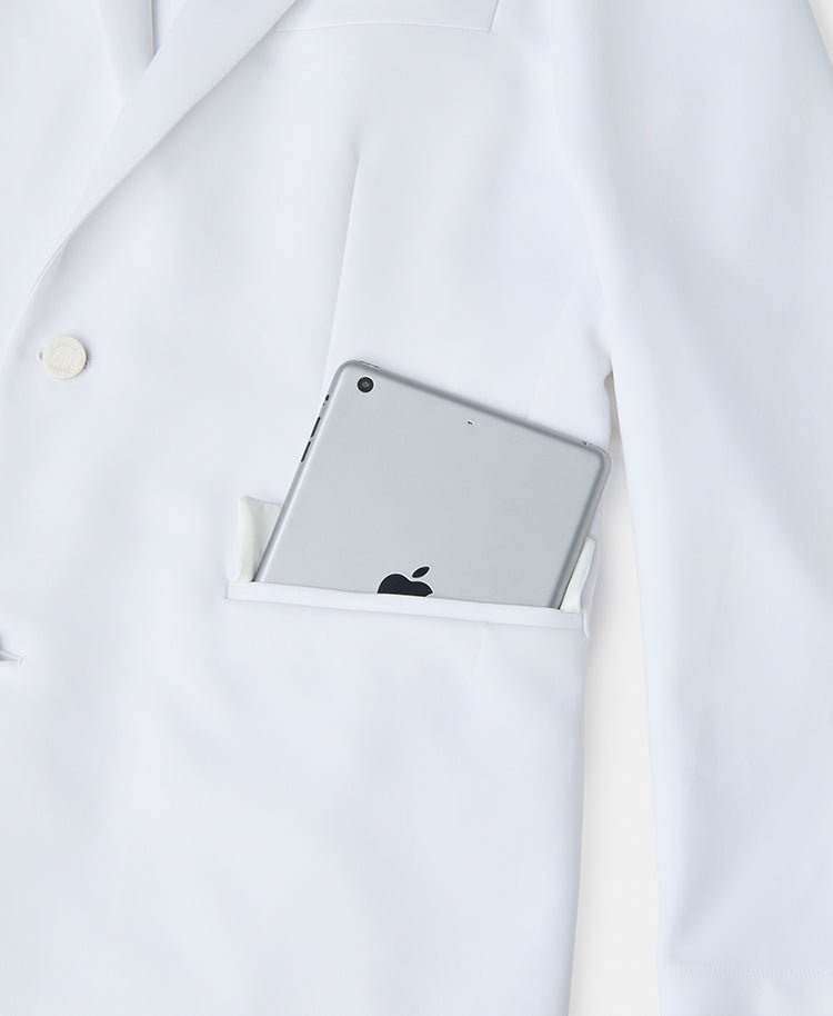 Mens Lab Coat: URBAN Streamlined Elegance Lab Coat (US/EU Size)