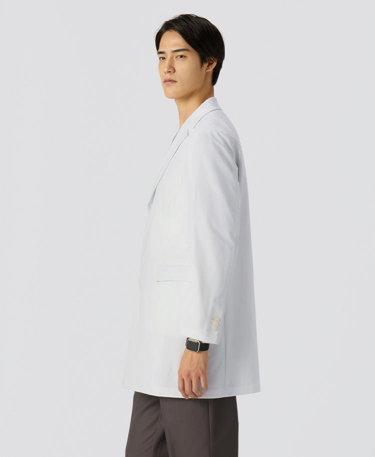 Mens Lab Coat:Light Jersey Ultimate Comfort Short Coat