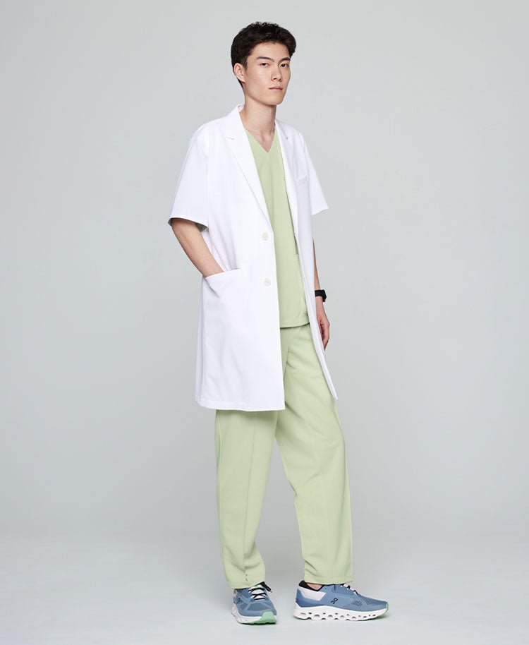 Mens Lab coat:Short sleeve coat Cool tech proof