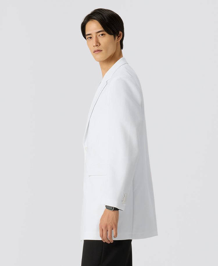 Mens lab Coat:URBAN Streamlined Elegance Short Coat