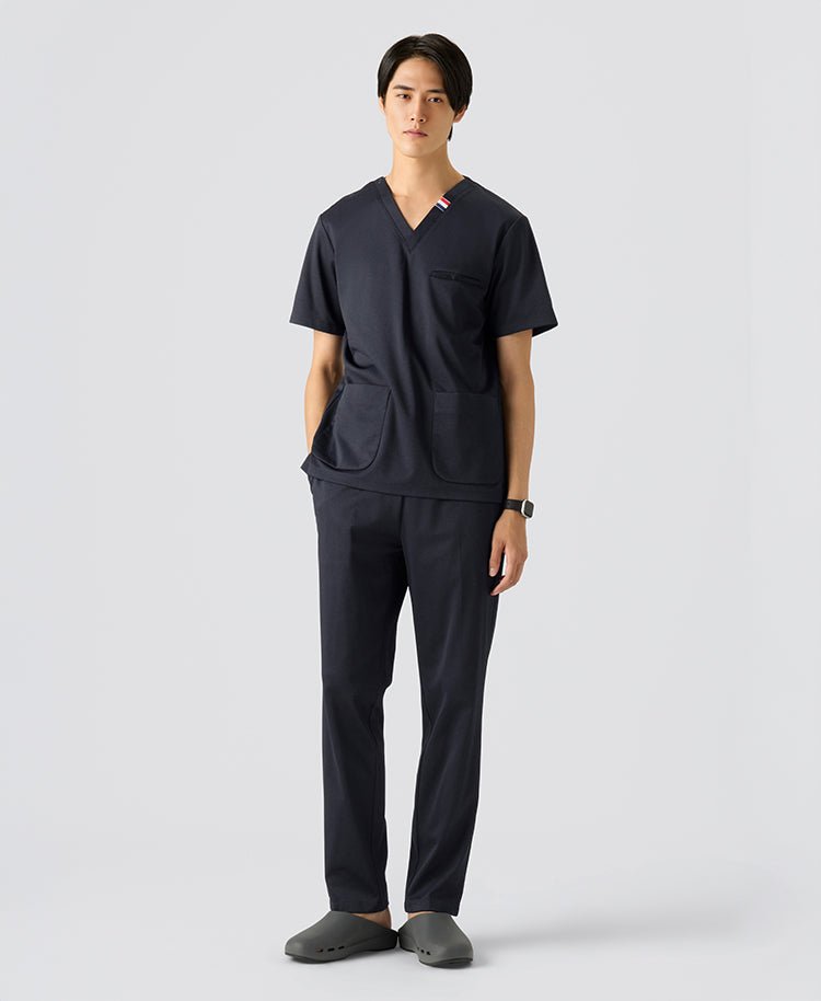 Mens:DECO Elegant Stretch Scrub Pants #color_Deep navy_end