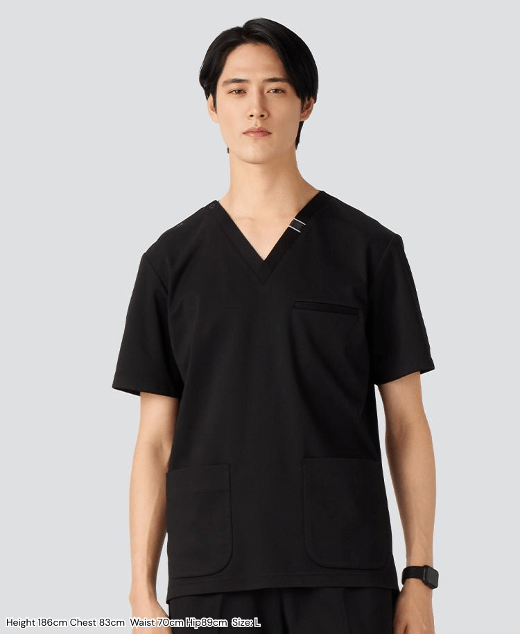 Mens:DECO Elegant Stretch Scrub Scrub Tops