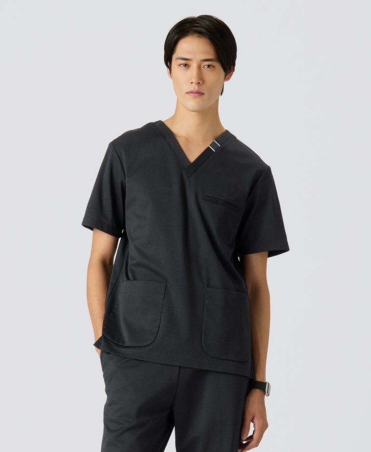 Mens:DECO Elegant Stretch Scrub Scrub Tops