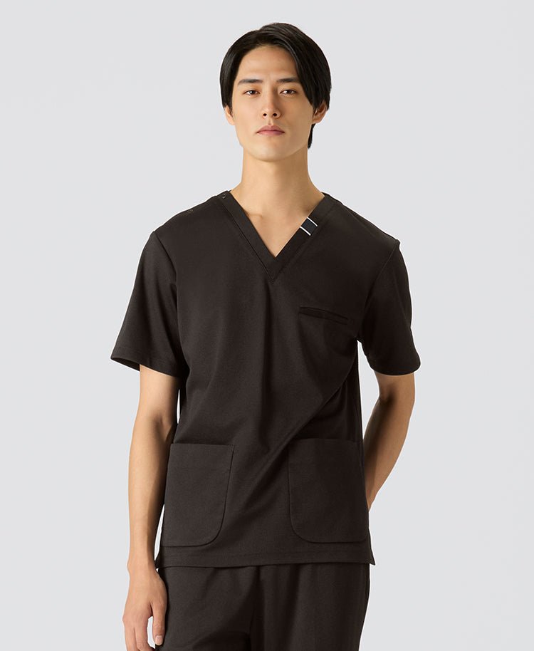 Mens:DECO Elegant Stretch Scrub Scrub Tops