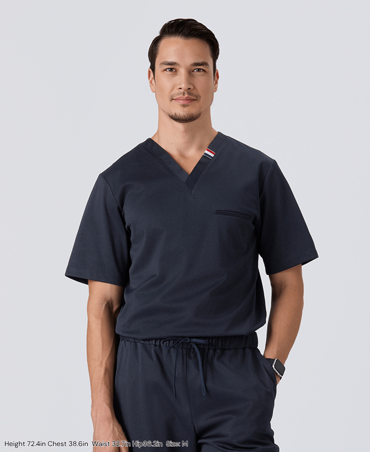 Mens:DECO Elegant Stretch Scrub Scrub Tops (US/EU Size)