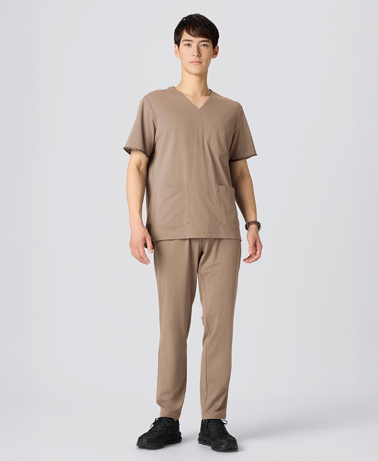 Mens:FREE Light & 360° Stretch Scrub Pants #color_Beige_end