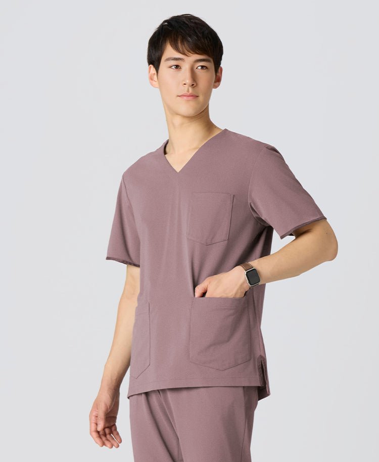 Mens:FREE Light & 360°Stretch Scrub Tops #color_Pink_end
