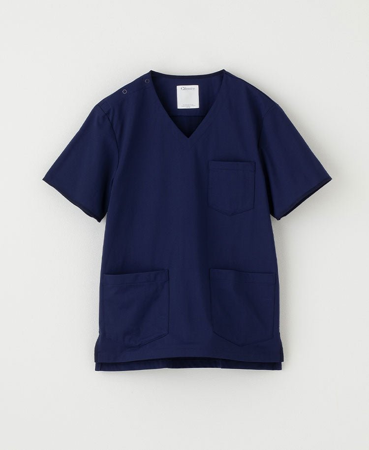Mens:FREE Light & 360°Stretch Scrub Tops #color_Navy_end