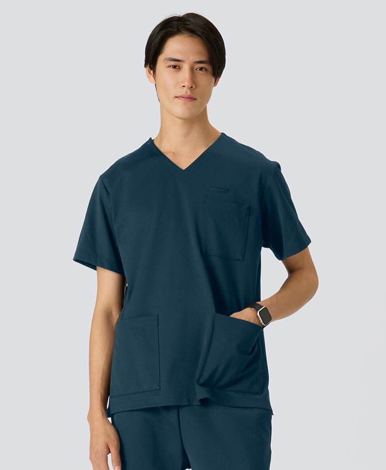 Mens:LUXE Silky Shine Scrub Tops