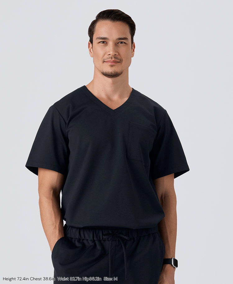 Mens:LUXE Silky Shine Scrub Tops (US/EU Size)