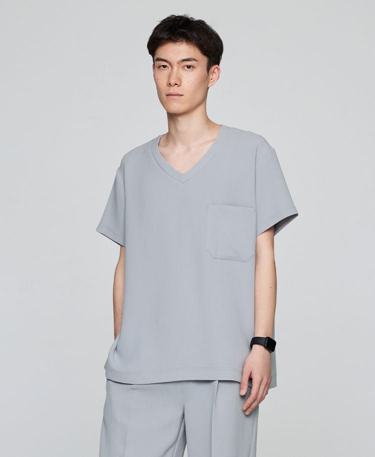 Mens:Scrub tops Double jacquard