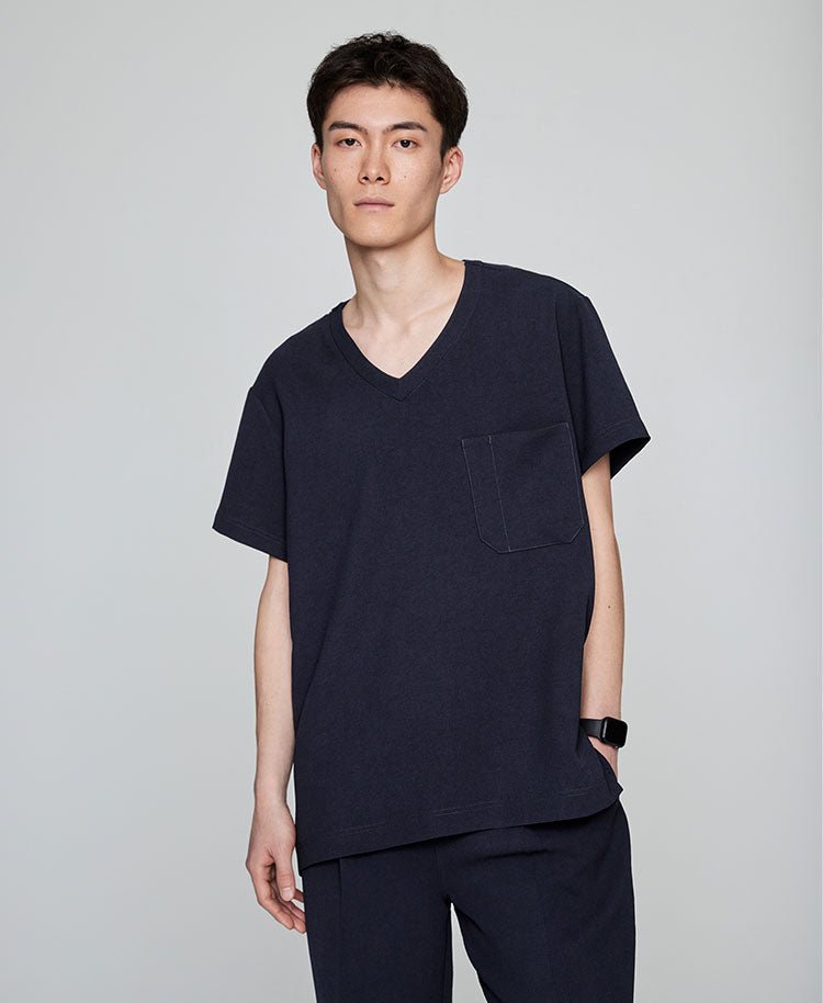 Mens:Scrub tops Double jacquard