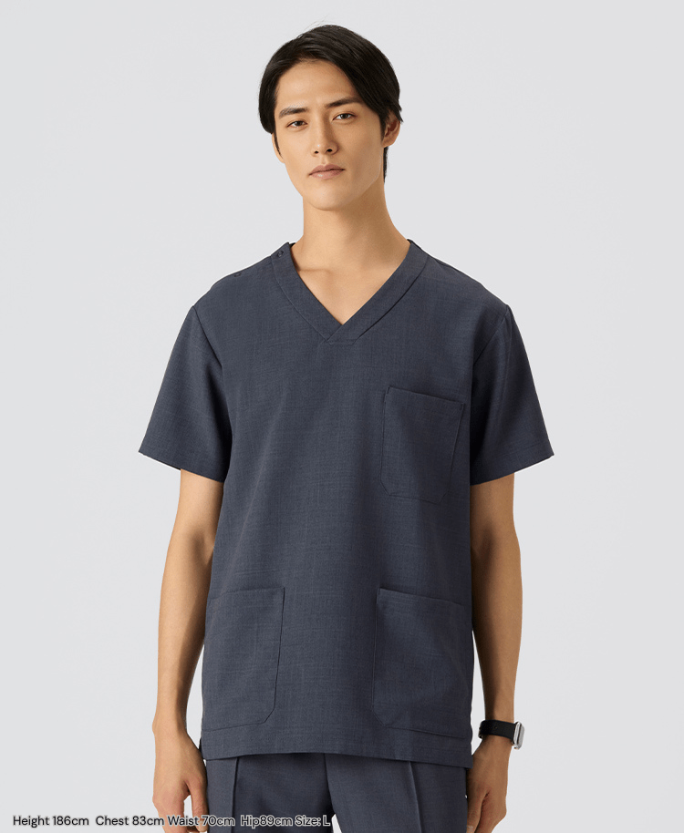 Mens:TRO Airy Dry Scrub Tops #color_Fog blue_end