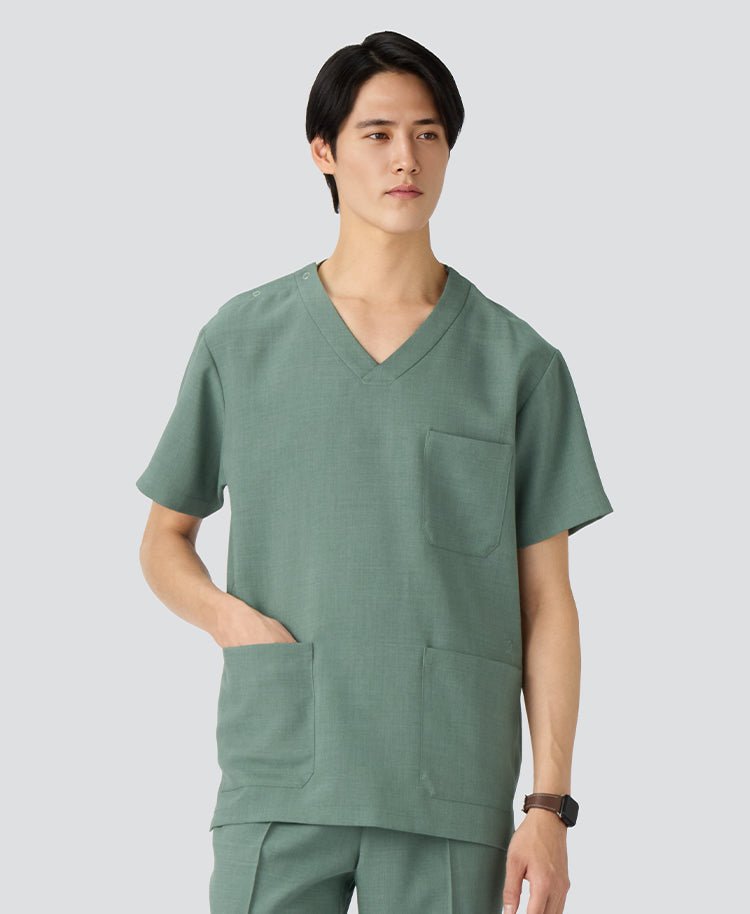 Mens:TRO Airy Dry Scrub Tops#color_Sage Green_end