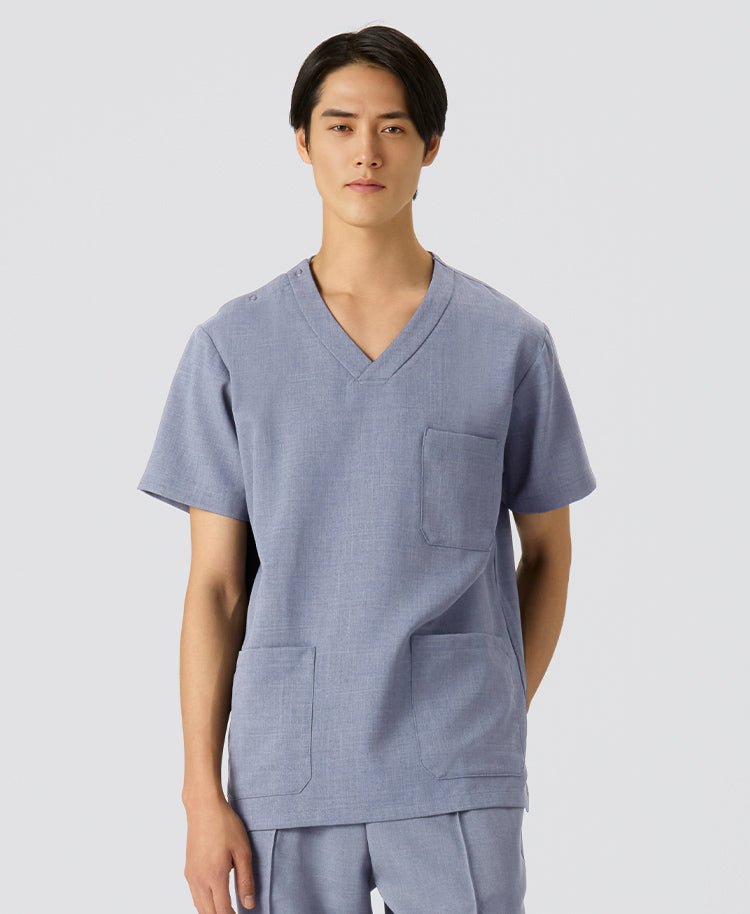Mens:TRO Airy Dry Scrub Tops #color_Horizon blue_end