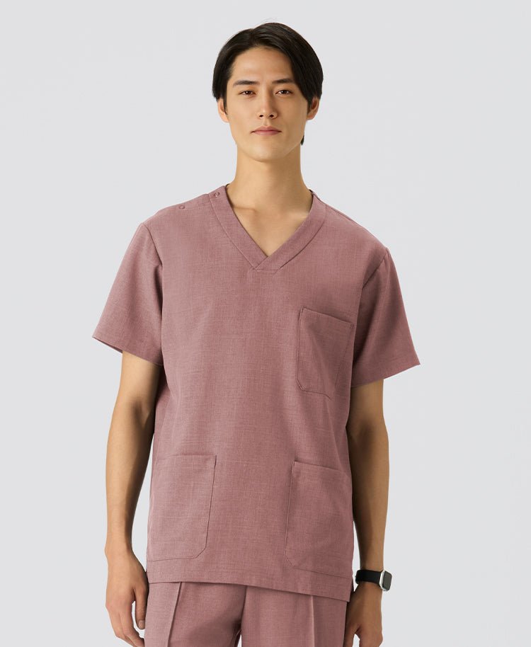 Mens:TRO Airy Dry Scrub Tops #color_Pink beige_end