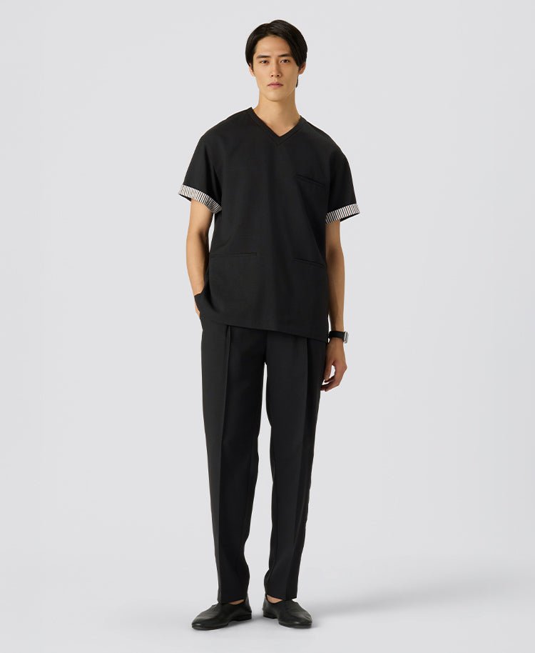Mens:Tuck tapered pants TRO
