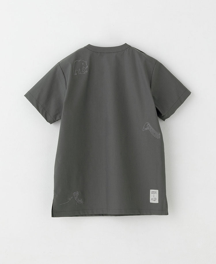 Scrub Canvas Club:WONDER ART Asahiyama Zoo scrub tops