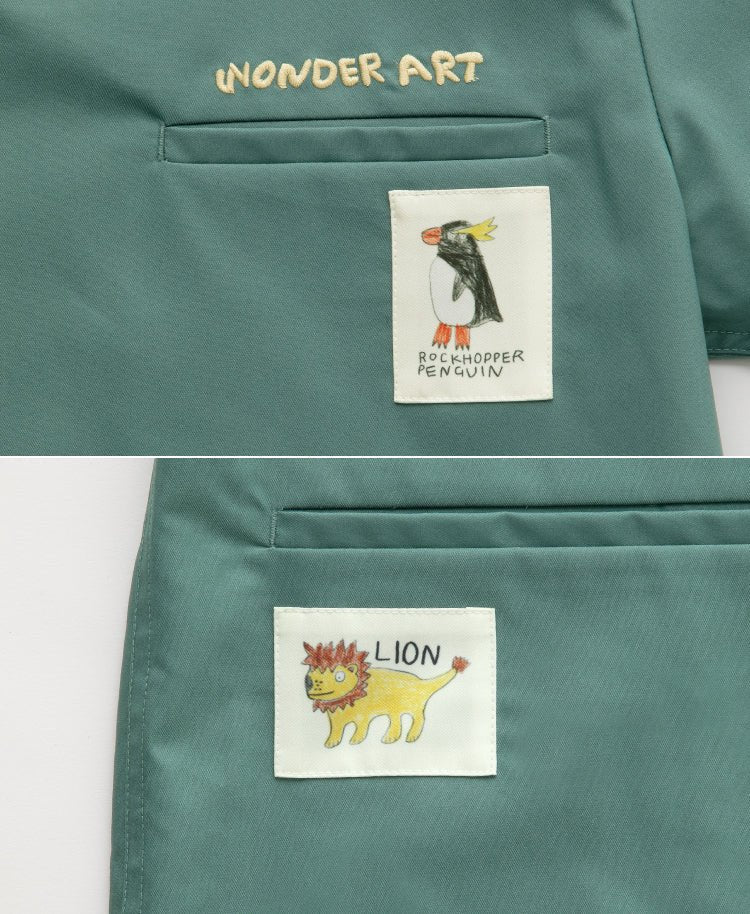 Scrub Canvas Club:WONDER ART Asahiyama Zoo scrub tops