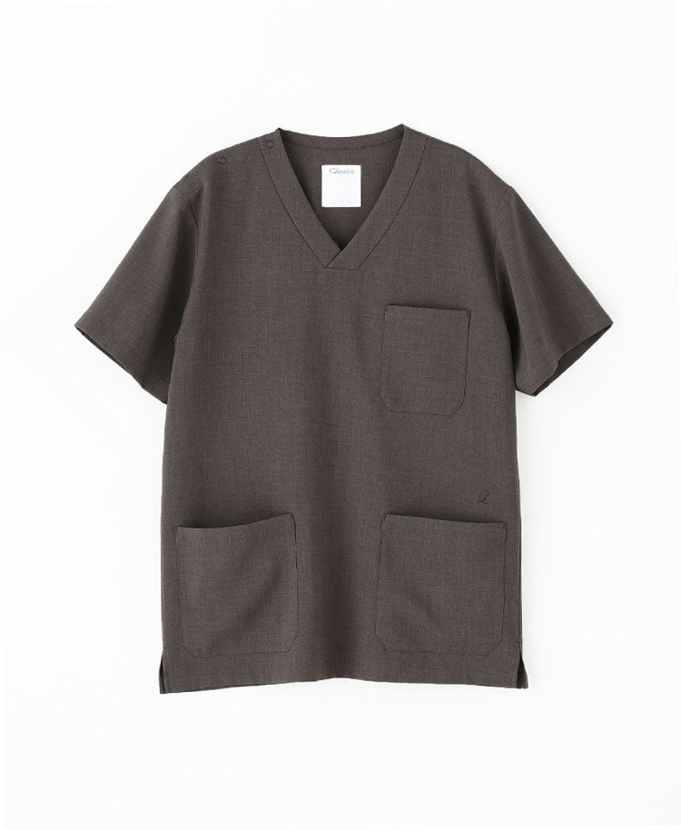 Mens:Scrub tops TRO - scrub tops- Classico Global - Official Online Store #color_Brown gray_end