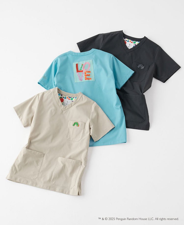Unisex Scrub Canvas Club:Very hungry caterpillar scrub tops