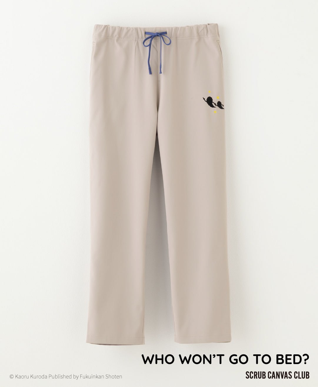 Unisex Scrub Canvas Club:WHO WON’T GO TO BED? scrub pants