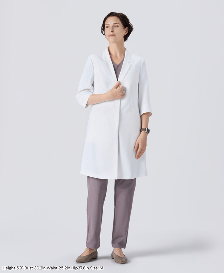 Women's Lab Coat: Lightweight Flared Coat(US/EU Size)