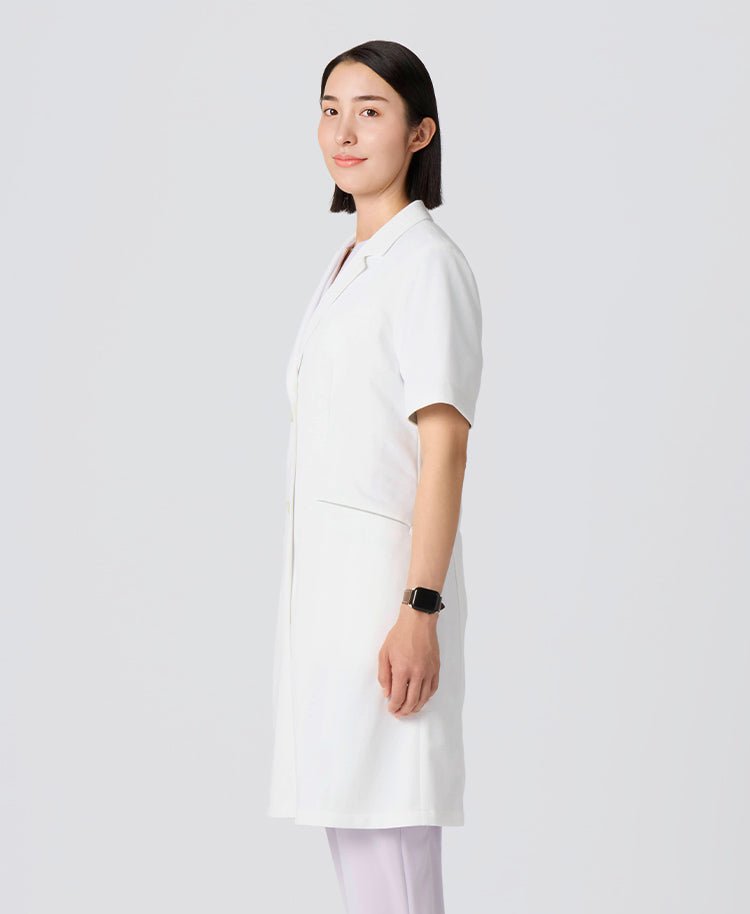 Womens lab Coat:COOL TECH Breathable Half Sleeve Coat
