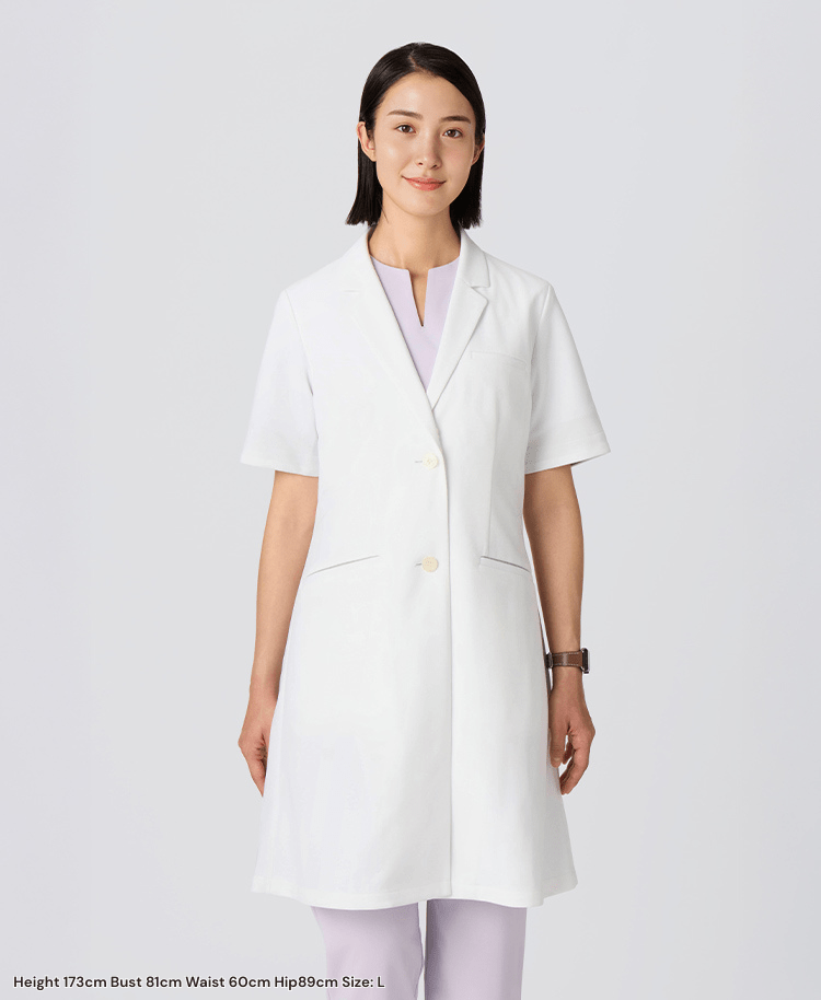Womens lab Coat:COOL TECH Breathable Half Sleeve Coat