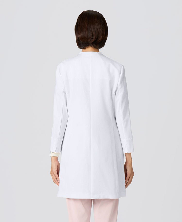 Womens lab coat:Jersey collarless coat LUXE