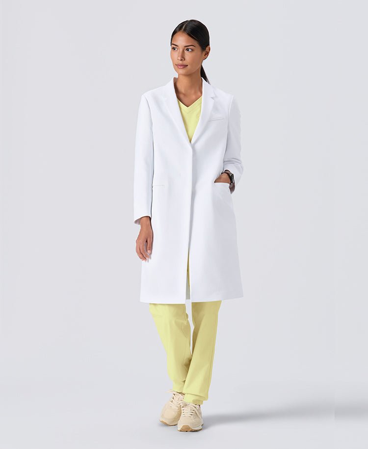 Womens Lab Coat:URBAN Streamlined Elegance Lab Coat (US/EU Size)
