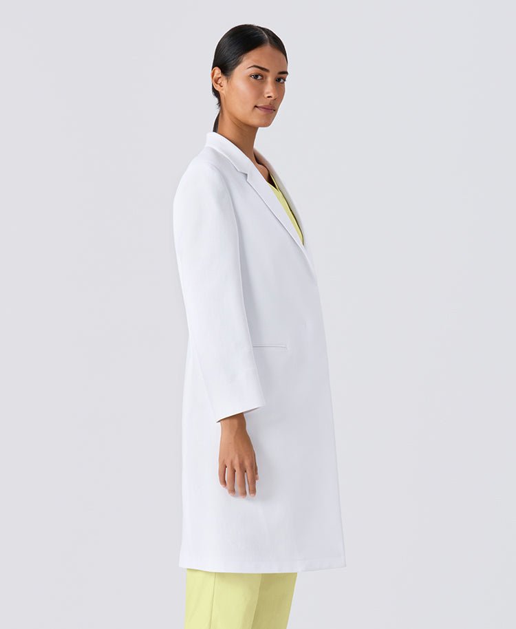Womens Lab Coat:URBAN Streamlined Elegance Lab Coat (US/EU Size)