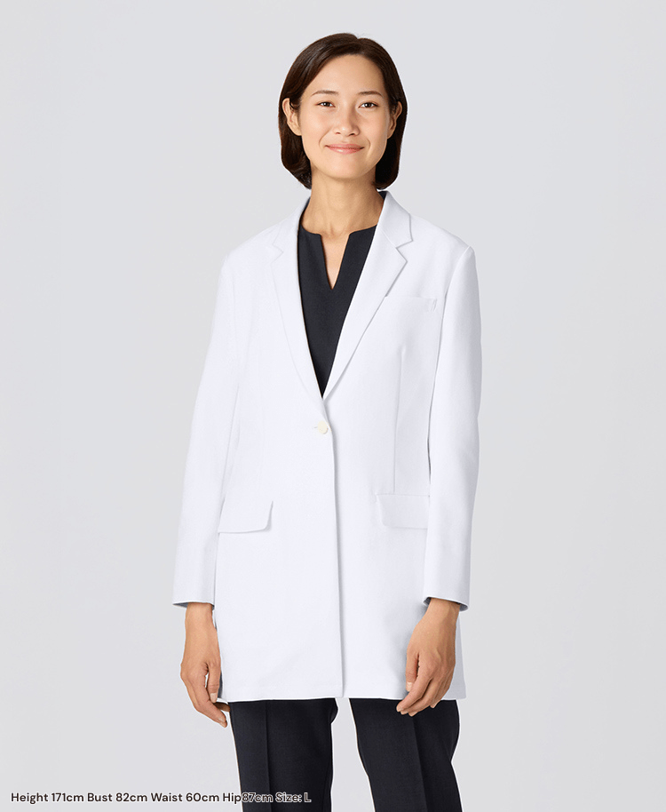 Womens lab Coat:URBAN Streamlined Elegance Short Coat