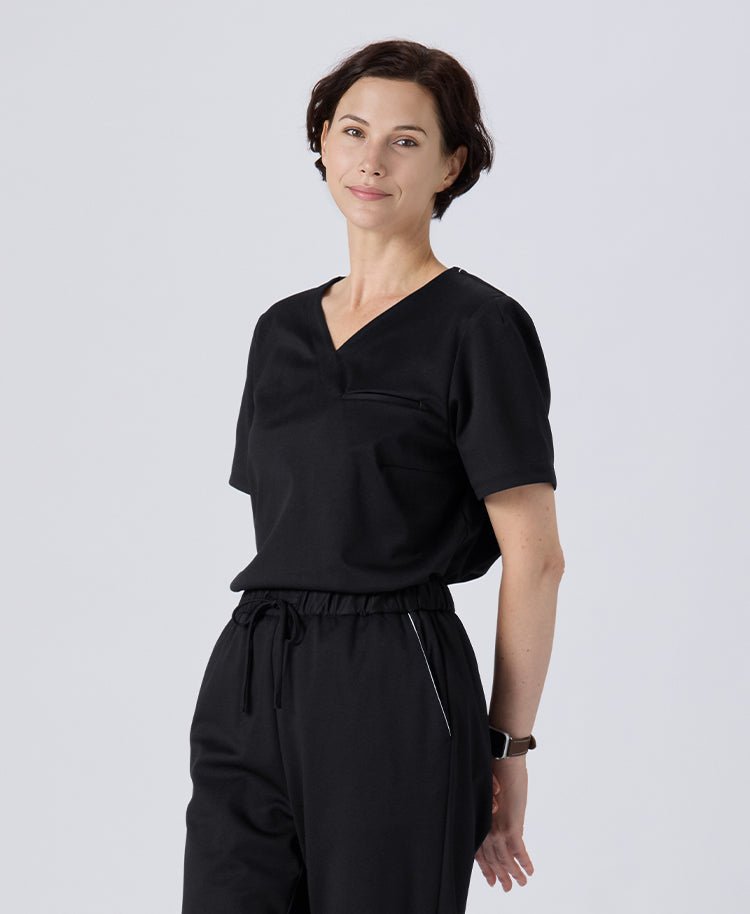 Womens:DECO Elegant Stretch Scrub Tops (US/EU Size)