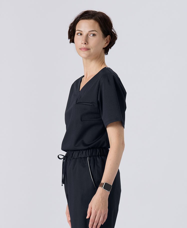 Womens:DECO Elegant Stretch Scrub Tops (US/EU Size)