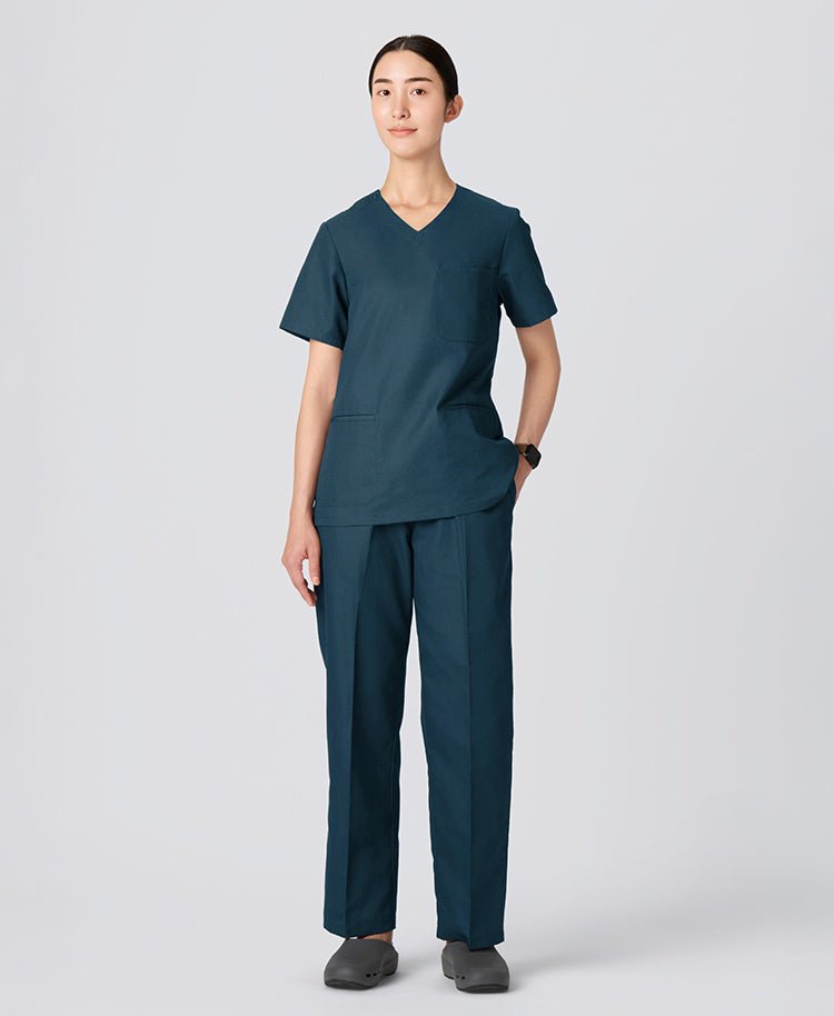 Womens:DEO Anti - Odor Fresh Scrub Pants #color_Deep green_end