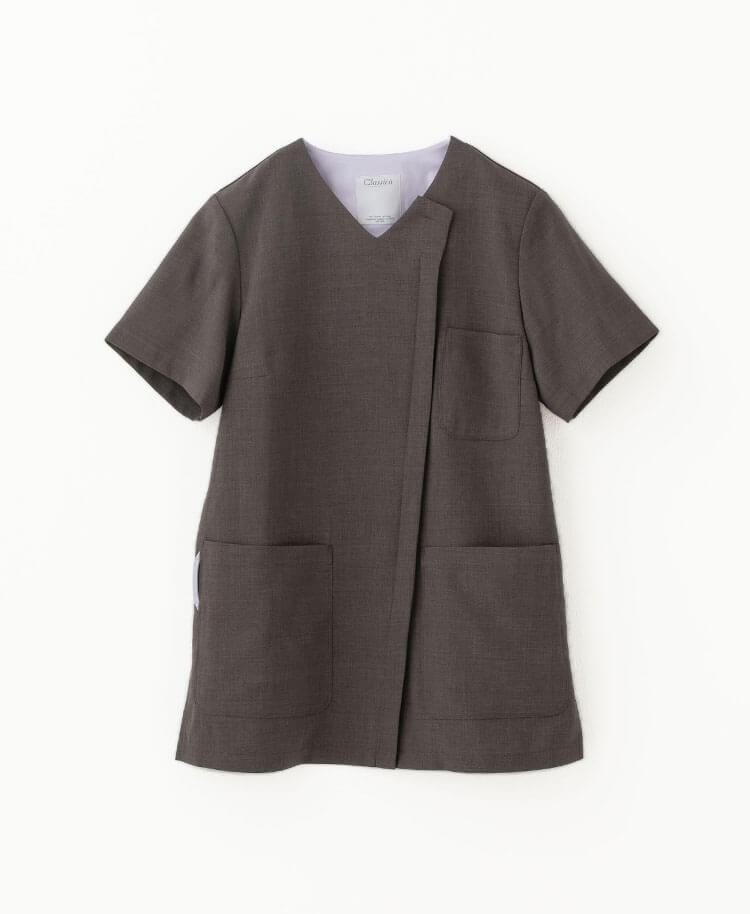 Womens:Front open scrub tops TRO
