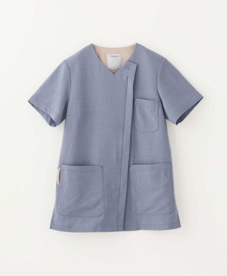 Womens:Front open scrub tops TRO