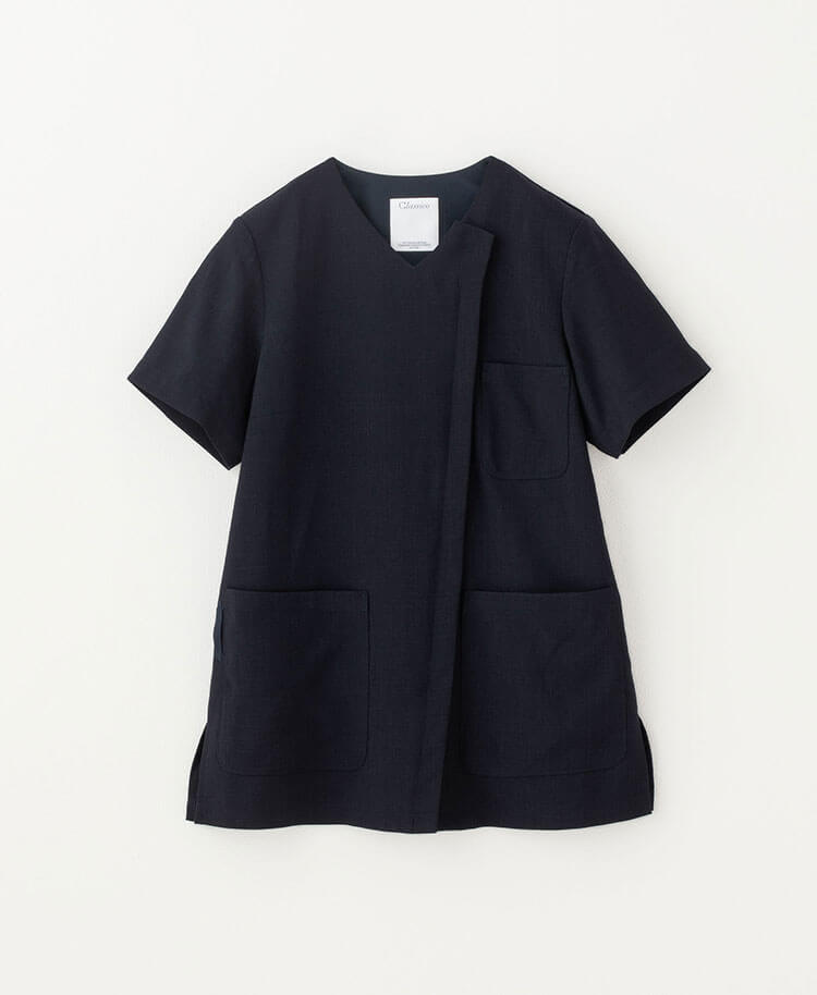 Womens:Front open scrub tops TRO