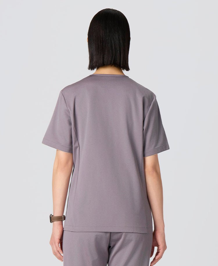 Womens:LUXE Silky Shine Front open Scrub Tops