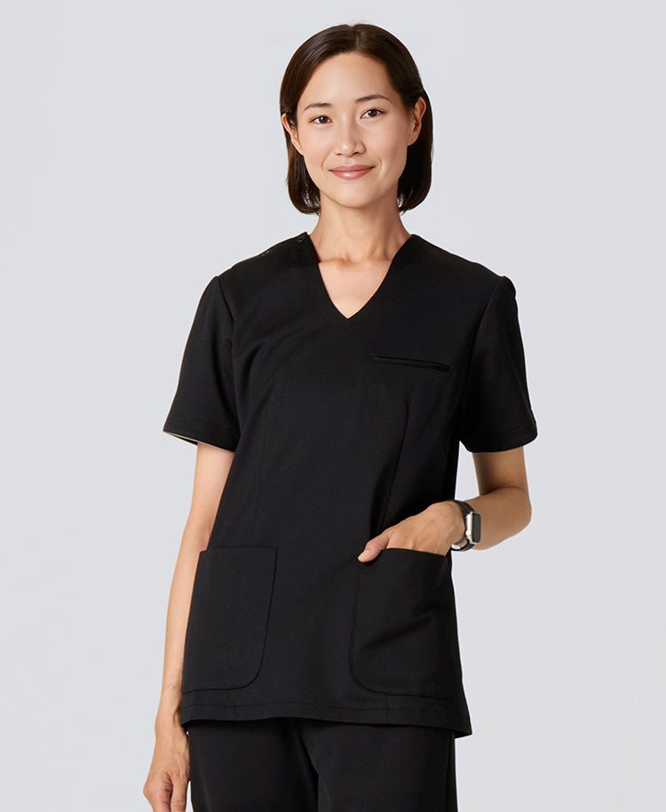 Womens:LUXE Silky Shine Scrub Tops