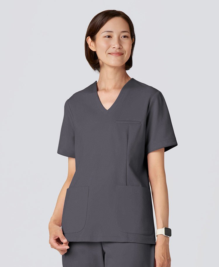 Womens:LUXE Silky Shine Scrub Tops
