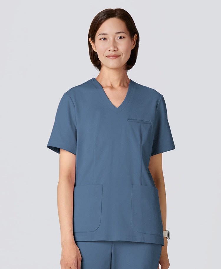 Womens:LUXE Silky Shine Scrub Tops