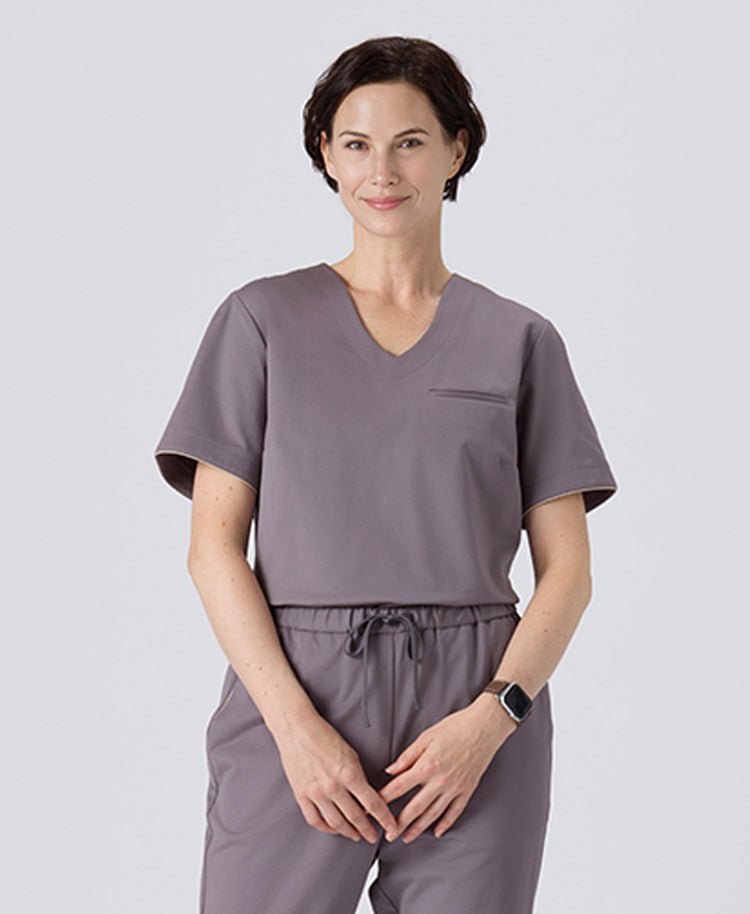 Womens:LUXE Silky Shine Scrub Tops (US/EU Size)
